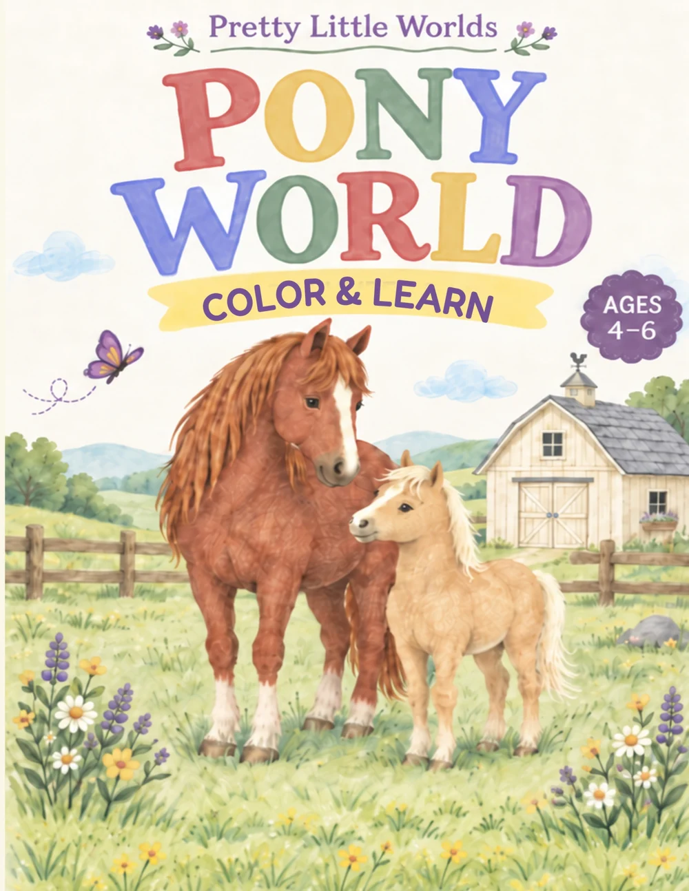 Pony World coloring book cover